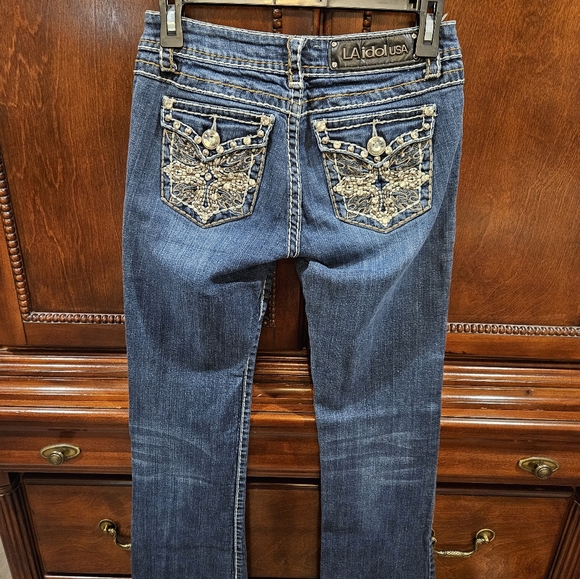 LA Idol Embellished Blue Jeans - Picture 5 of 5